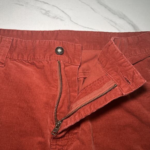Prana Corduroy Pants Mens 38x32 (37x29) Rust Straight Leg Stretch Outdoors EUC - Picture 3 of 13